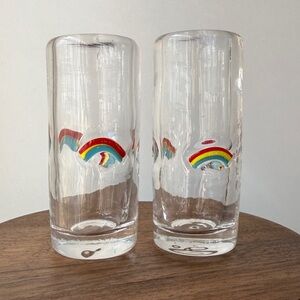 Anthropologie Icon Rainbow Shot Glasses Set of Two
